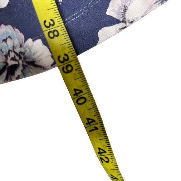 Soft Surroundings Blue Surplice Neckline Short Sleeve Floral Knee Length Dress X - Picture 6 of 9
